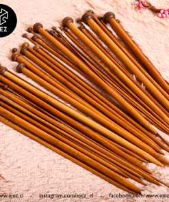 Par de palillos para tejer en diferentes medidas - Bambú
