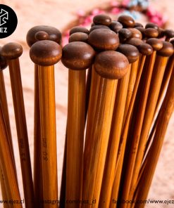 Alternative view of Par de palillos para tejer en diferentes medidas - Bambú