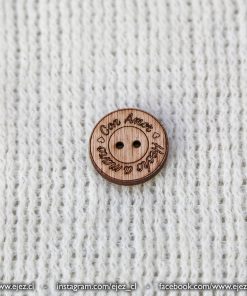 Alternative view of Botón Etiqueta - Hecho a mano con Amor - Terciado