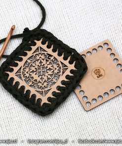 Bases para trapillo - Pack pequeño de base simple y tapa calada - Cuadrada - 10 cm