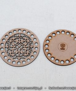 Alternative view of Bases para trapillo - Pack pequeño de base simple y tapa calada - Circular - 10 cm