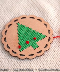 Alternative view of Bases para Bordar Madera - Pack de 3 Motivos Navideños