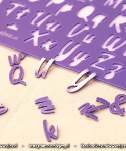Set Marcadores de Letras Acrílico Morado