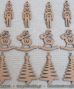 Alternative view of Pack de adornos navideños - Personajes Navideños