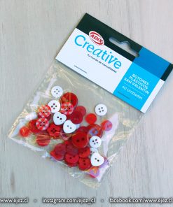 Botón Plástico San Valentín 40u CREATIVE