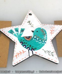 Alternative view of Guirnalda de Estrellas MDF – 15 piezas + cinta (2,5 m)