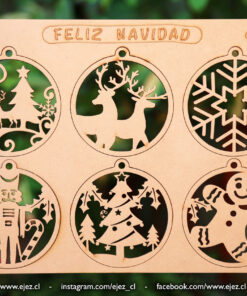 Pack Esferas de Navidad - MDF