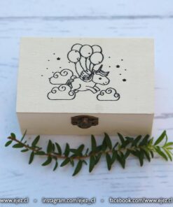 Cajita Unicorno Madera