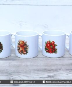 Diseño Navidad - Pack 4 Tazas para Café 6 oz